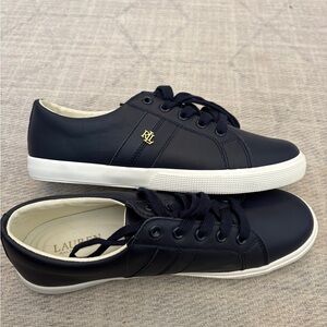 Lauren Ralph Lauren Navy Sneakers with White Soles